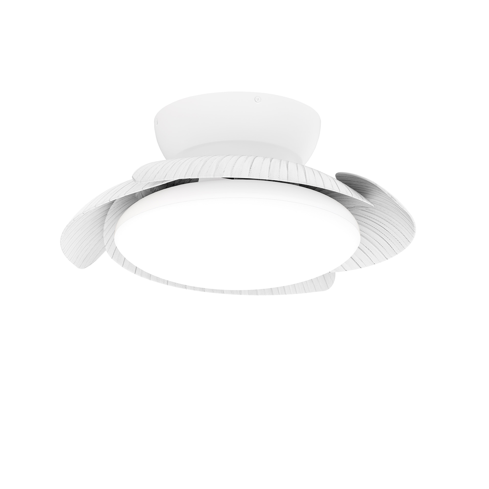 M8233  Aloha 45W LED Dimmable Ceiling Light & Fan, Remote Controlled White
